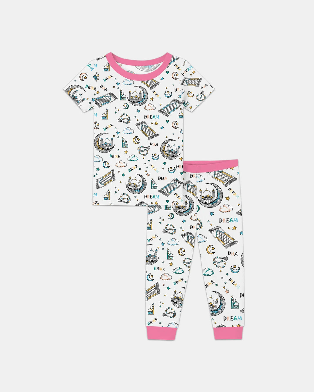 Dua, Dhikr, Dream Matching Family Two Piece Short Sleeve Pajama Set