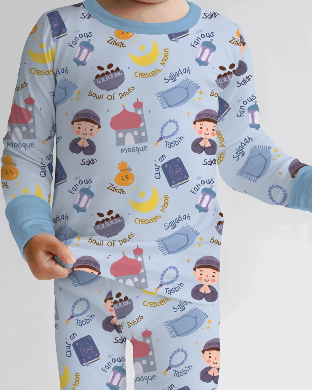 Happy Ramadhan Two Piece Long Sleeve Pajama Set