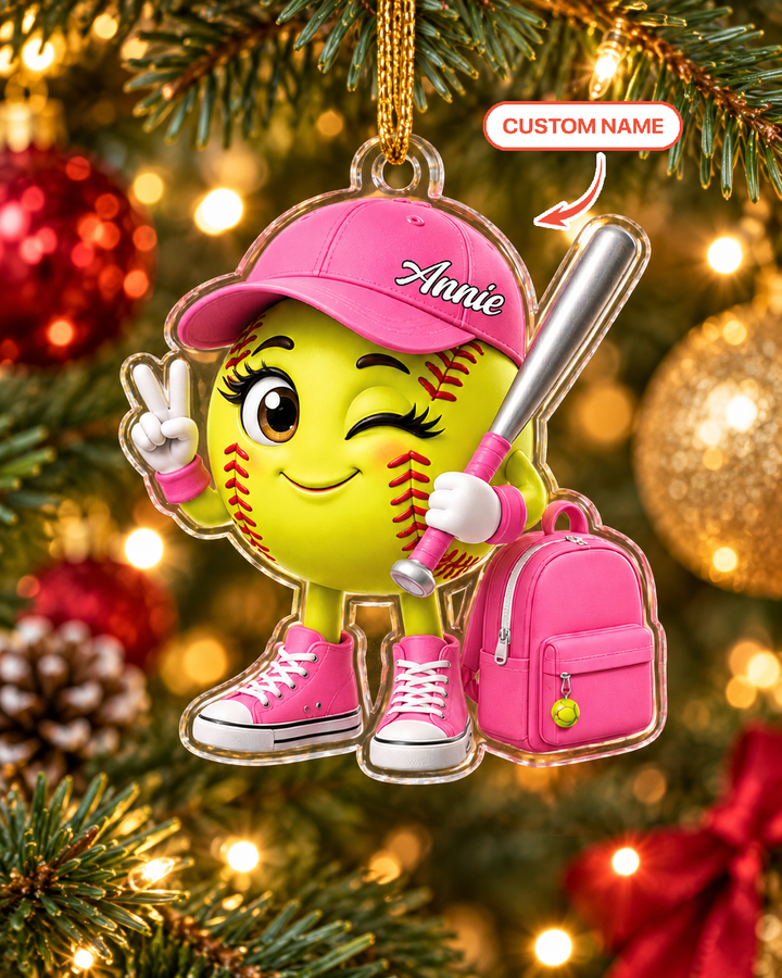 Baseball Softball Acrylic Ornament