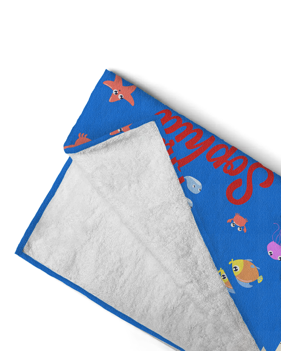 Personalised Fruits Palm Tree Marine Animals Bamboo Beach Towel