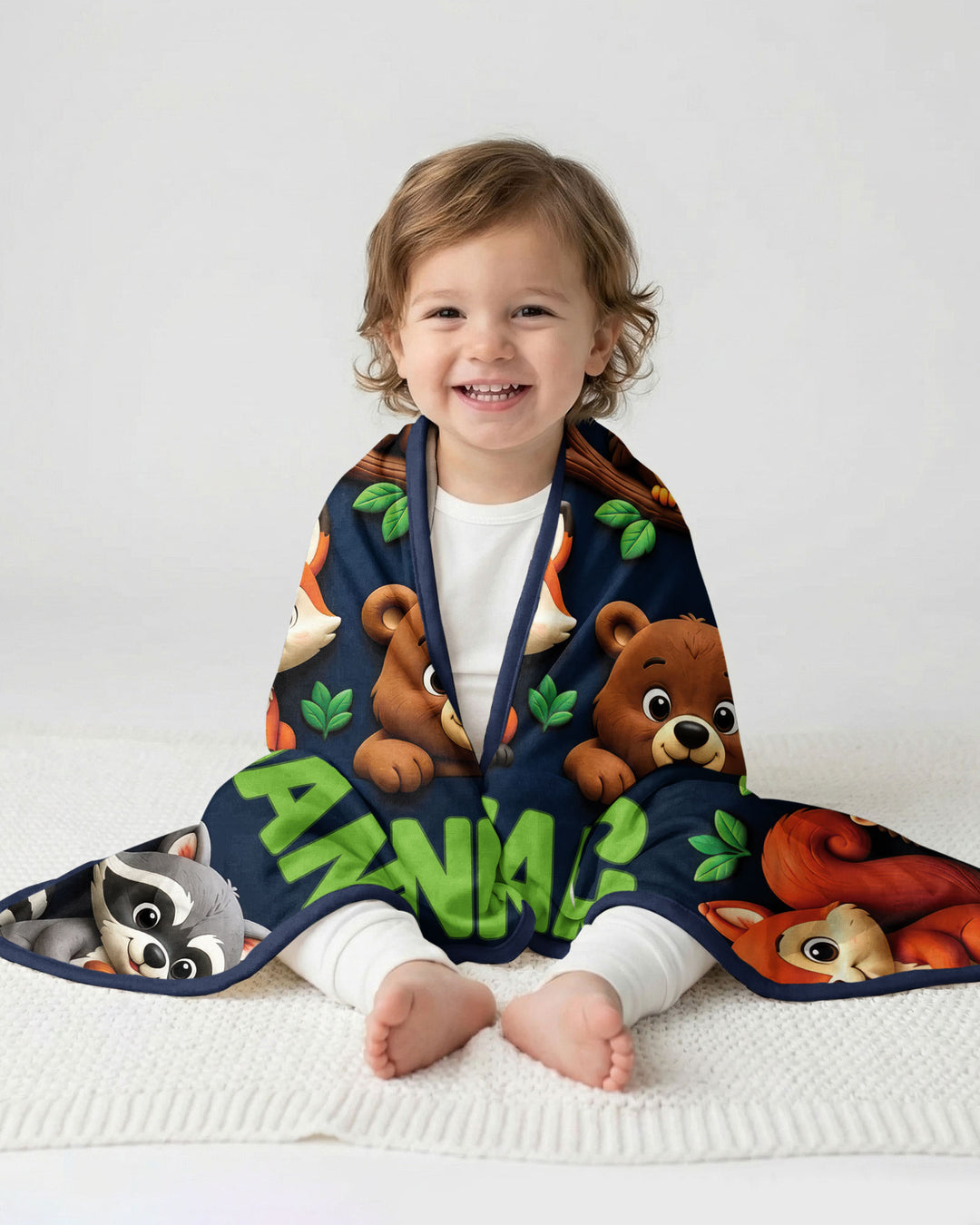 Woodland Animals Bamboo Blanket