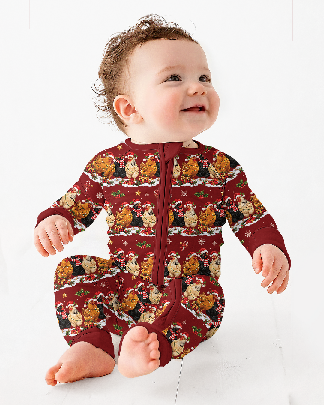 Farm Chicken Christmas Bamboo Convertible Zippy