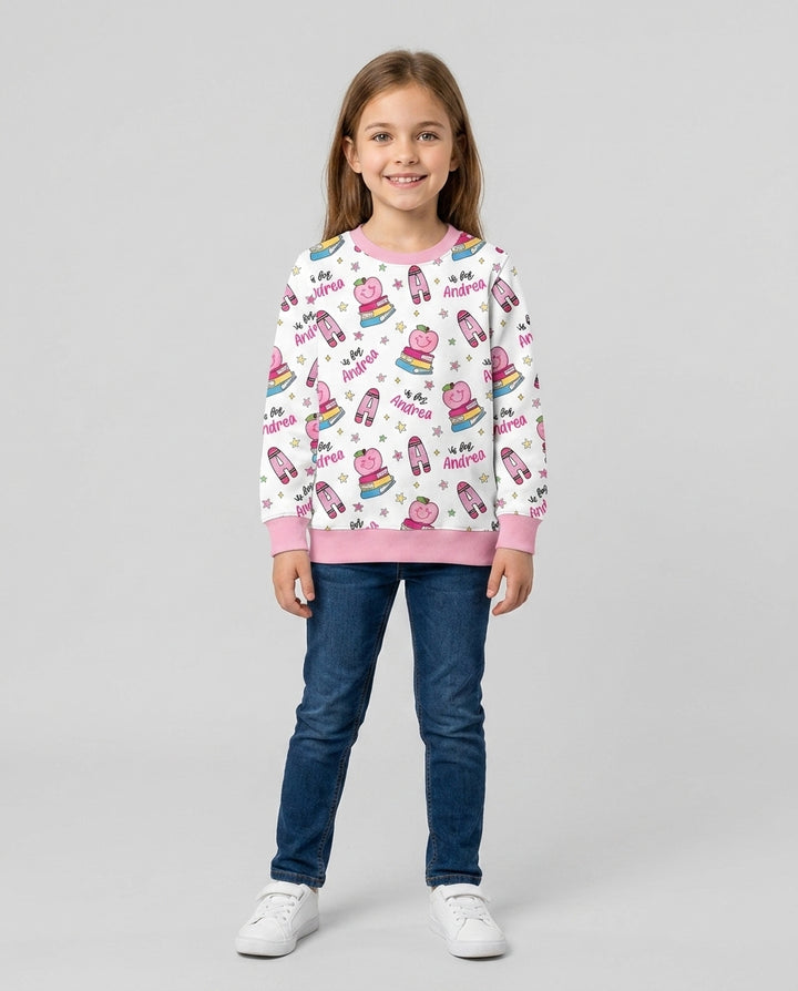 Sudadera de cuello redondo de bambú con plantilla personalizada