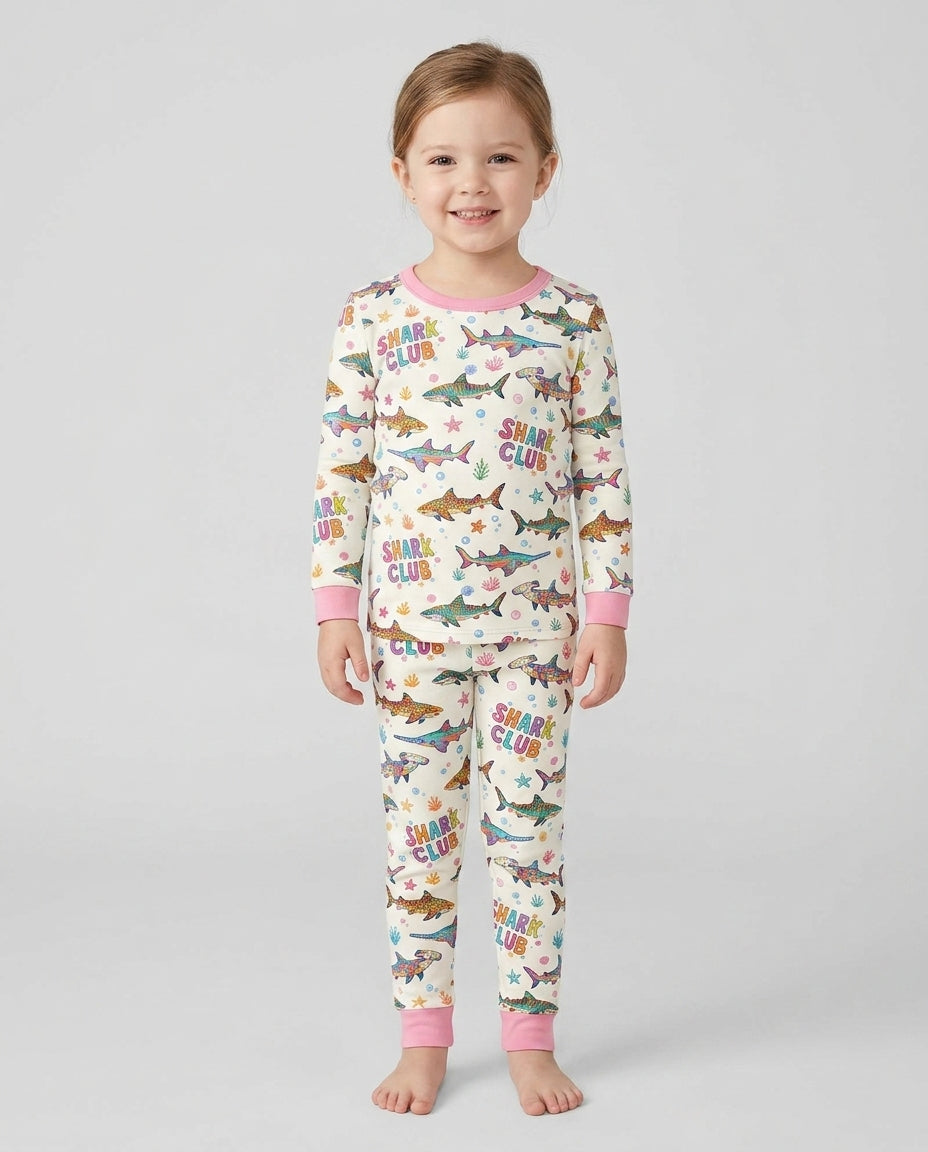 Shark Club Bamboo Two Piece Long Sleeve Pajama Set