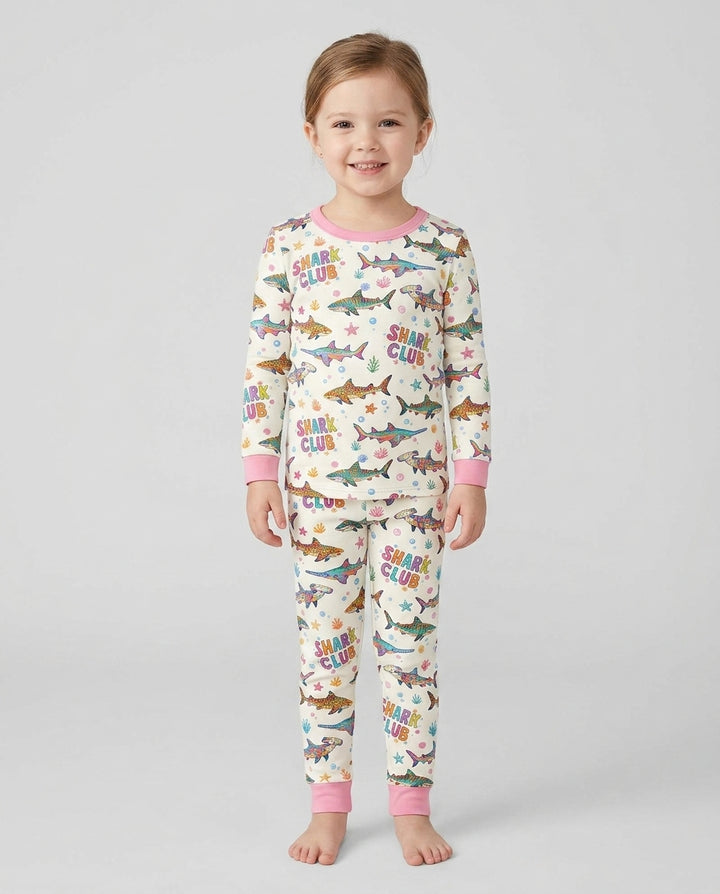 Shark Club Bamboo Two Piece Long Sleeve Pajama Set