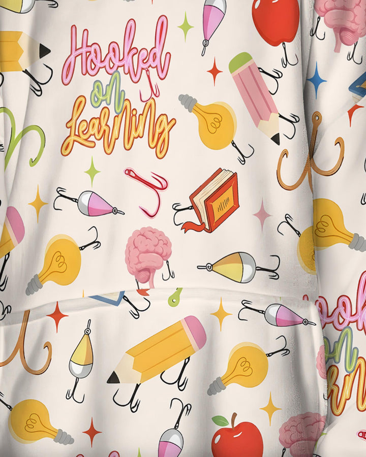 Hooked on Learning Bamboo Blanket Hoodie