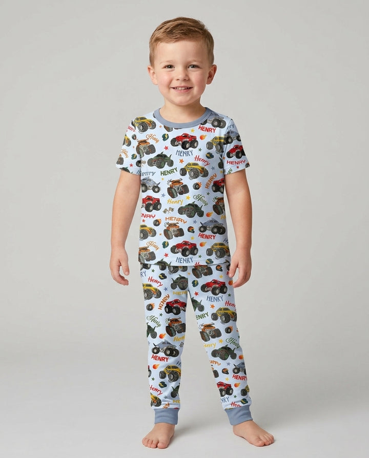 Zweiteiliges, kurzärmliges Pyjama-Set mit Marienkäfern