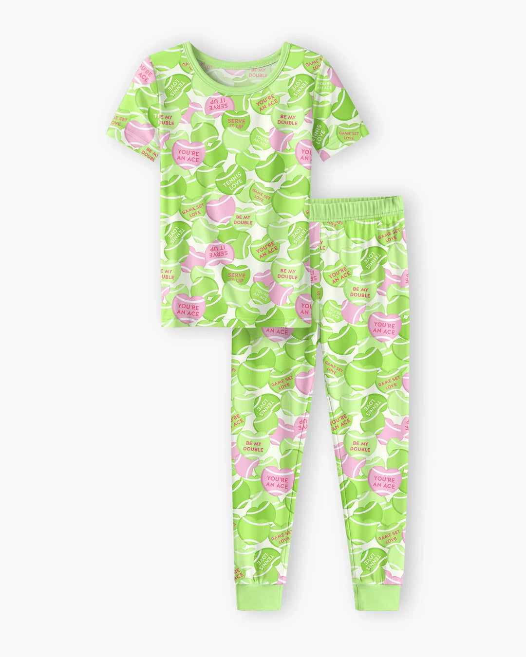 Conjunto de pijama de dos piezas de manga corta de bambú