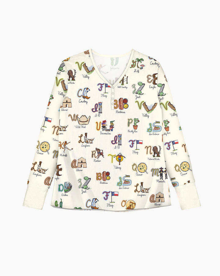 Texas Alphabet Bamboo Women Pajama Set