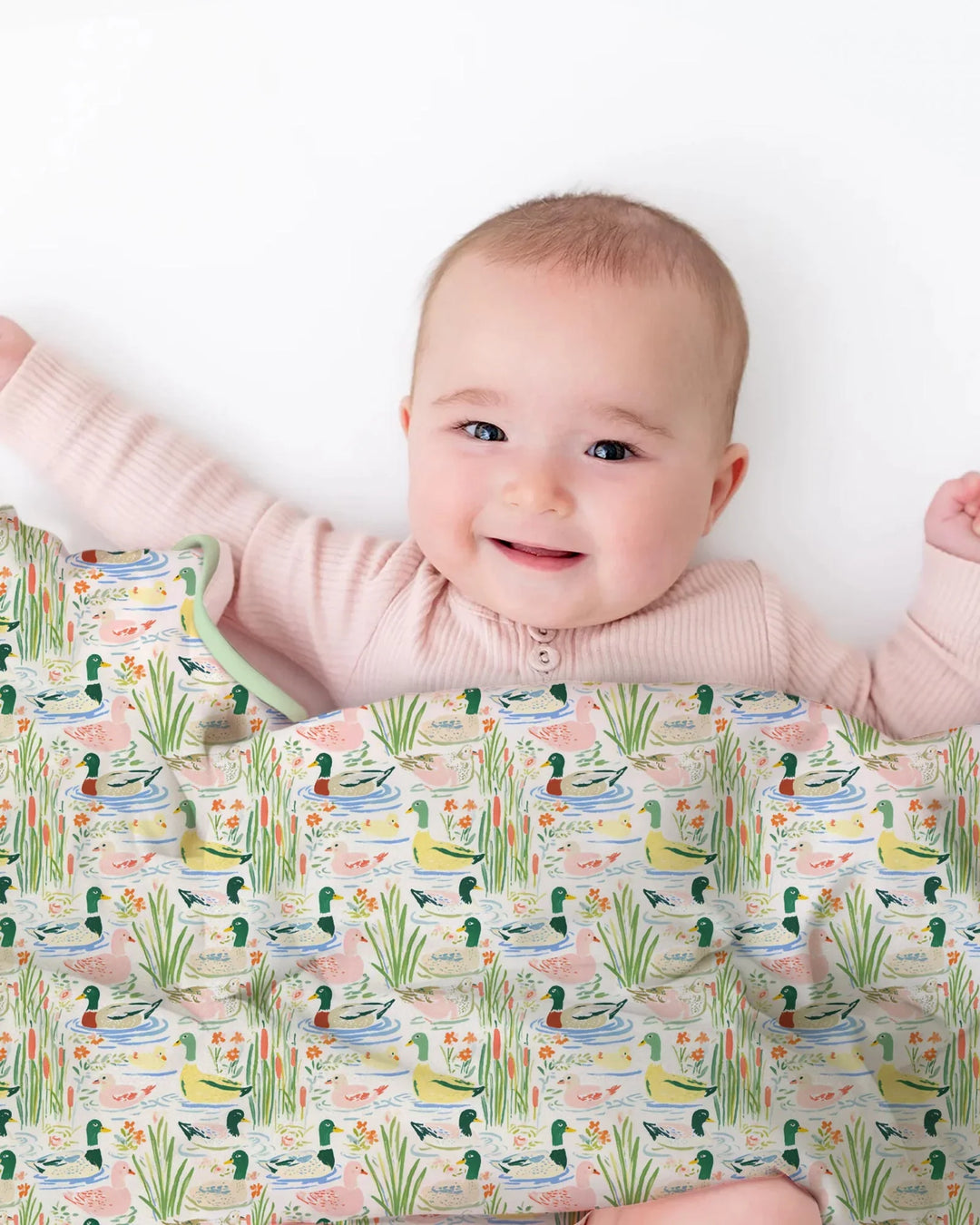 Whimsical Mallard Duck Bamboo Blanket