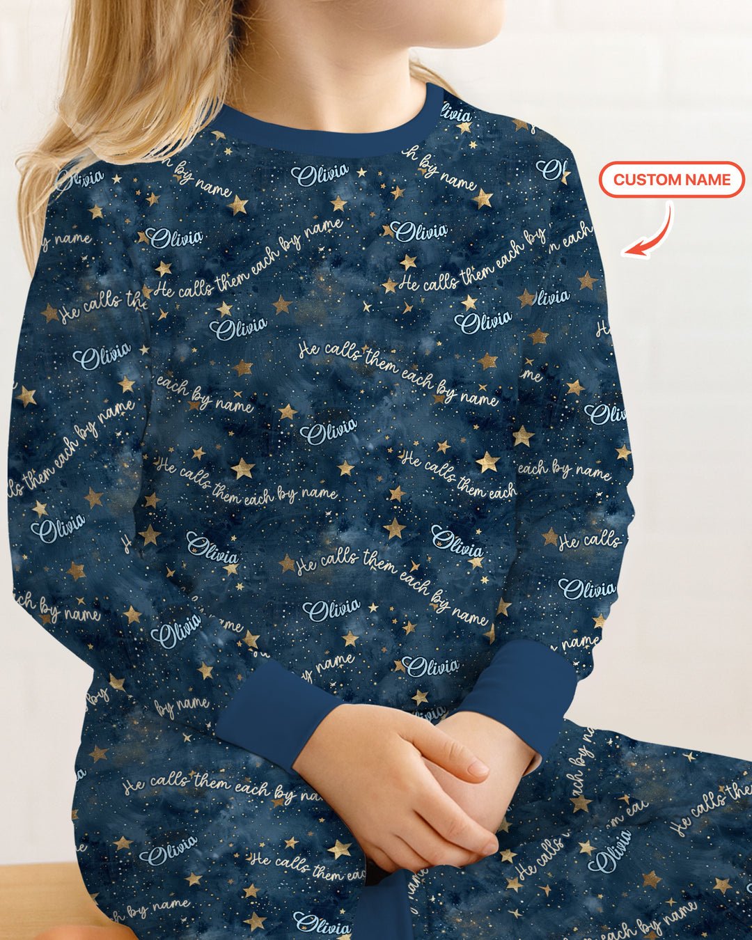 Called By Name — Personalized  Bamboo Two Piece Long Sleeve Pajama Set