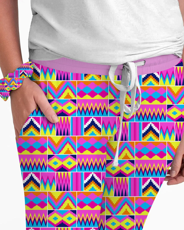 Kente Vibes Family Matching Bamboo Women Pajama Set