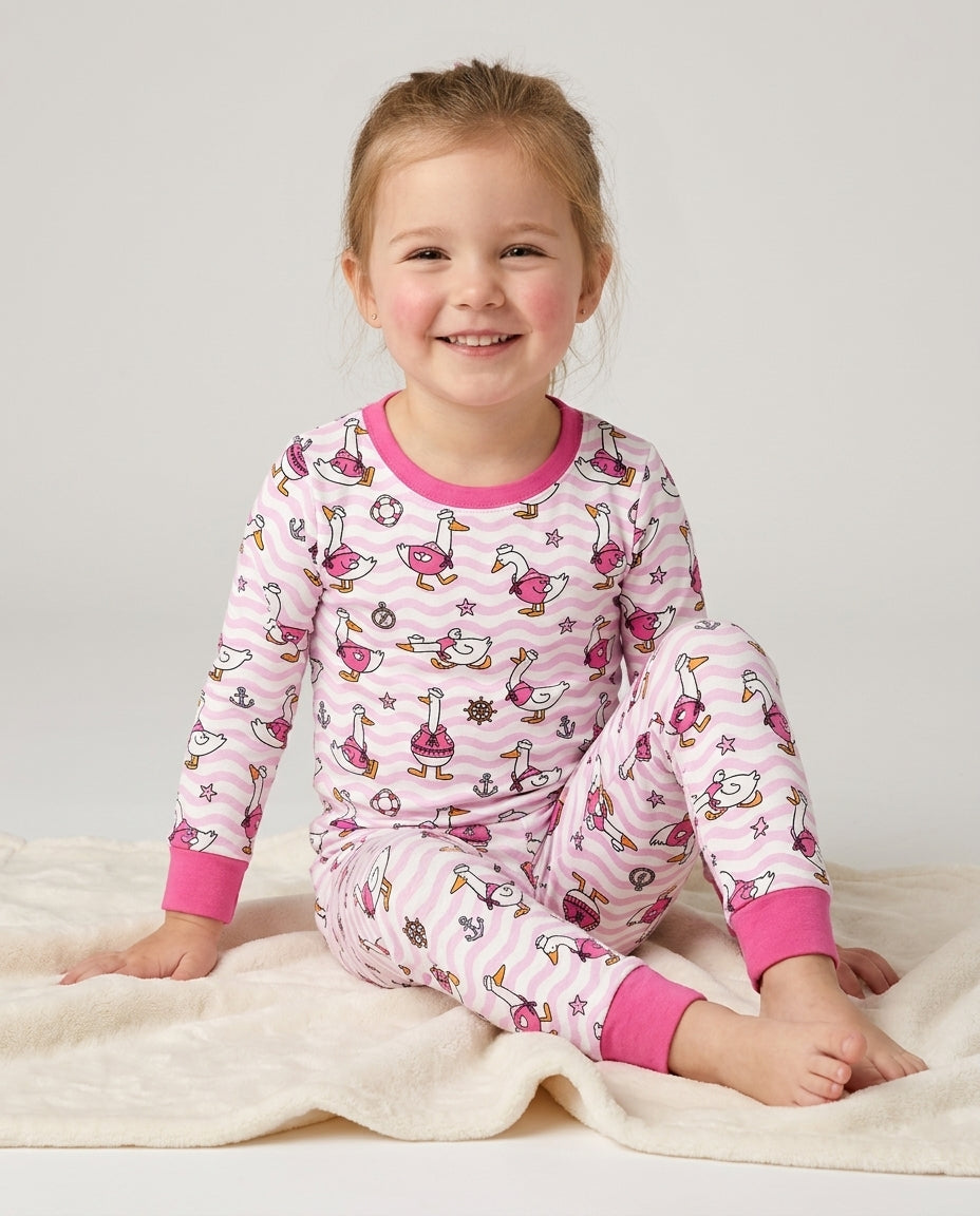 Silly Goose Sailor Bamboo Two Piece Long Sleeve Pajama Set