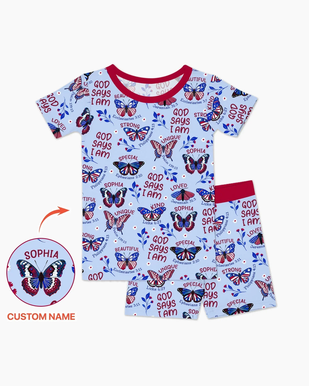 Zweiteiliges Pyjama-Set mit kurzen Ärmeln und Shorts im Sommer-Design