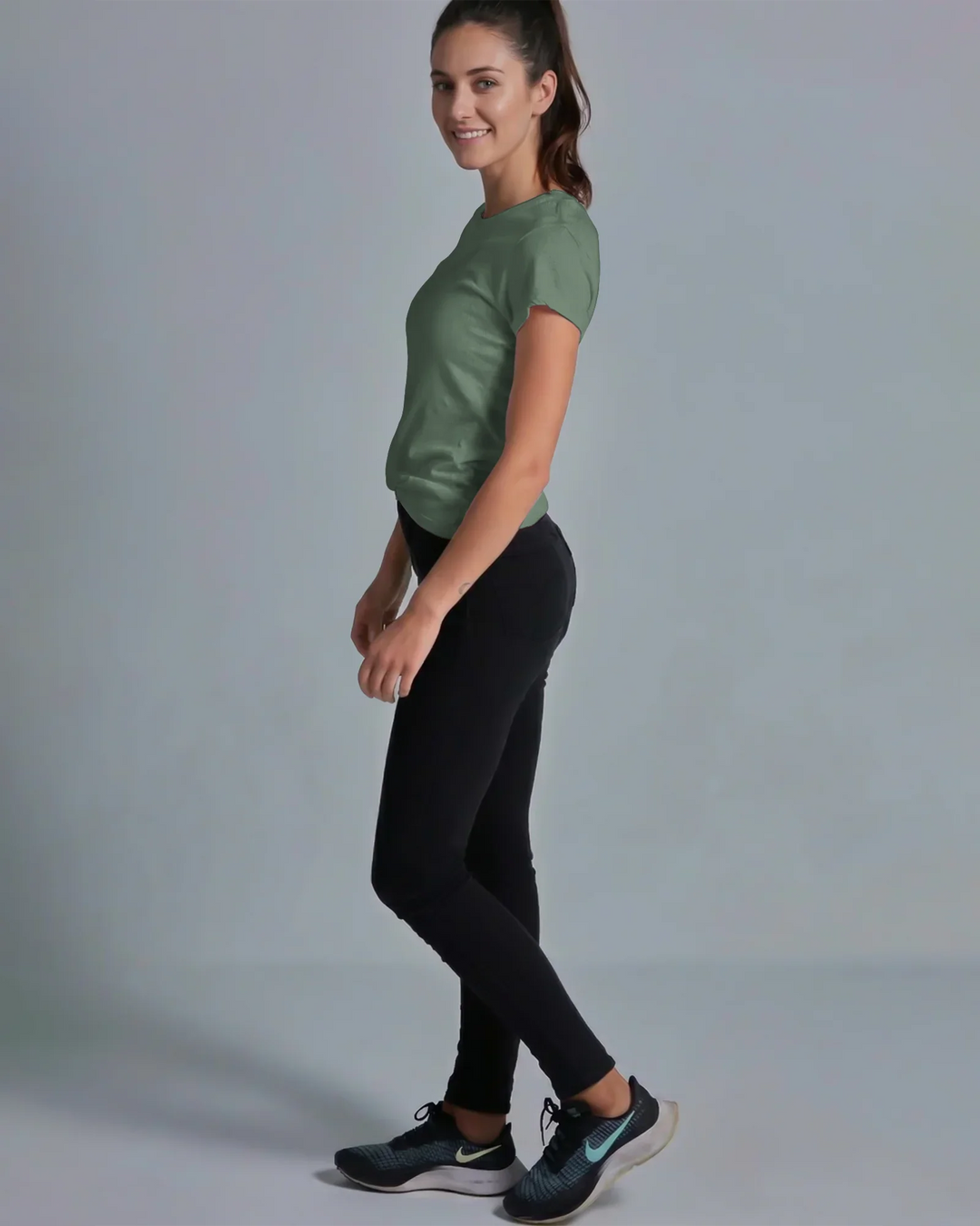 Solid Color Bamboo Women T-Shirt