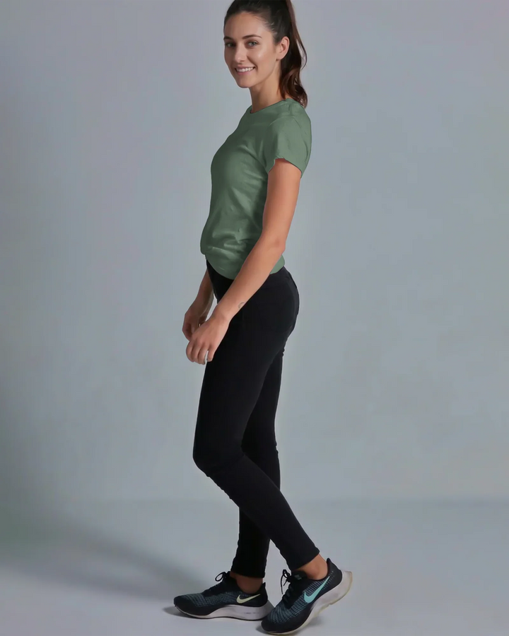 Solid Color Bamboo Women T-Shirt