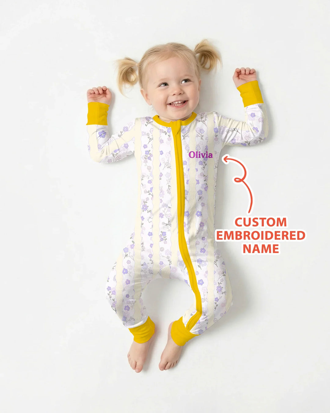 Custom Embroidered First Mother's Day Mommy And Me Bamboo Convertible Zippy