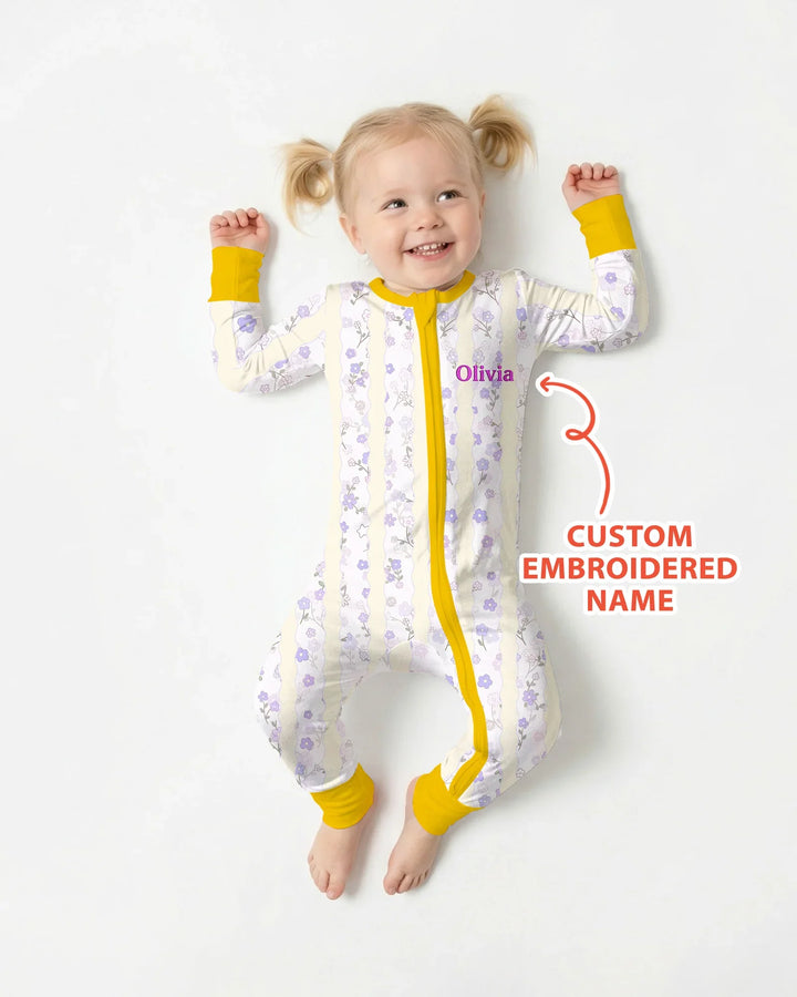 Custom Embroidered First Mother's Day Mommy And Me Bamboo Convertible Zippy
