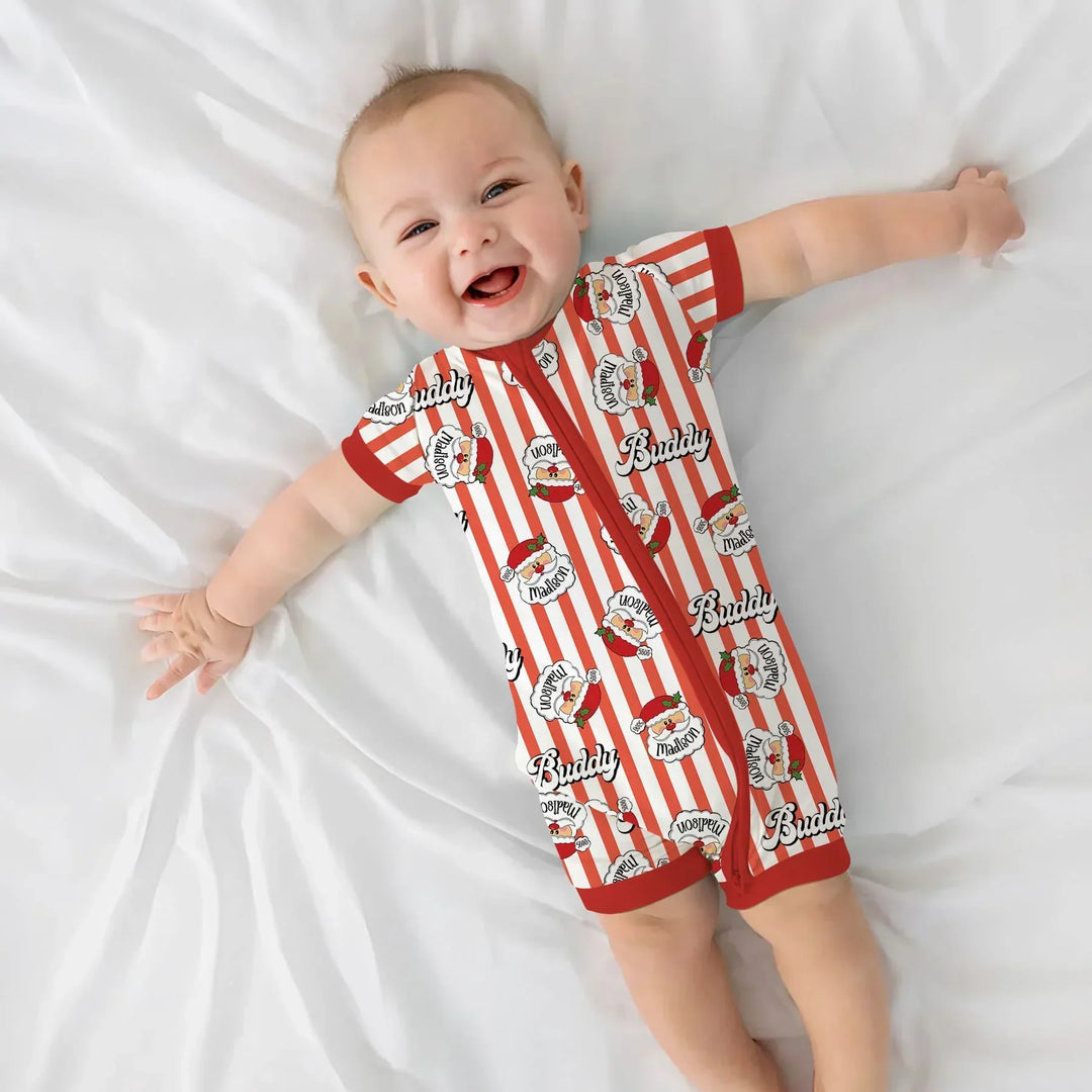 Christmas Santa Claus Custom Name Buddy Shorty Zippy