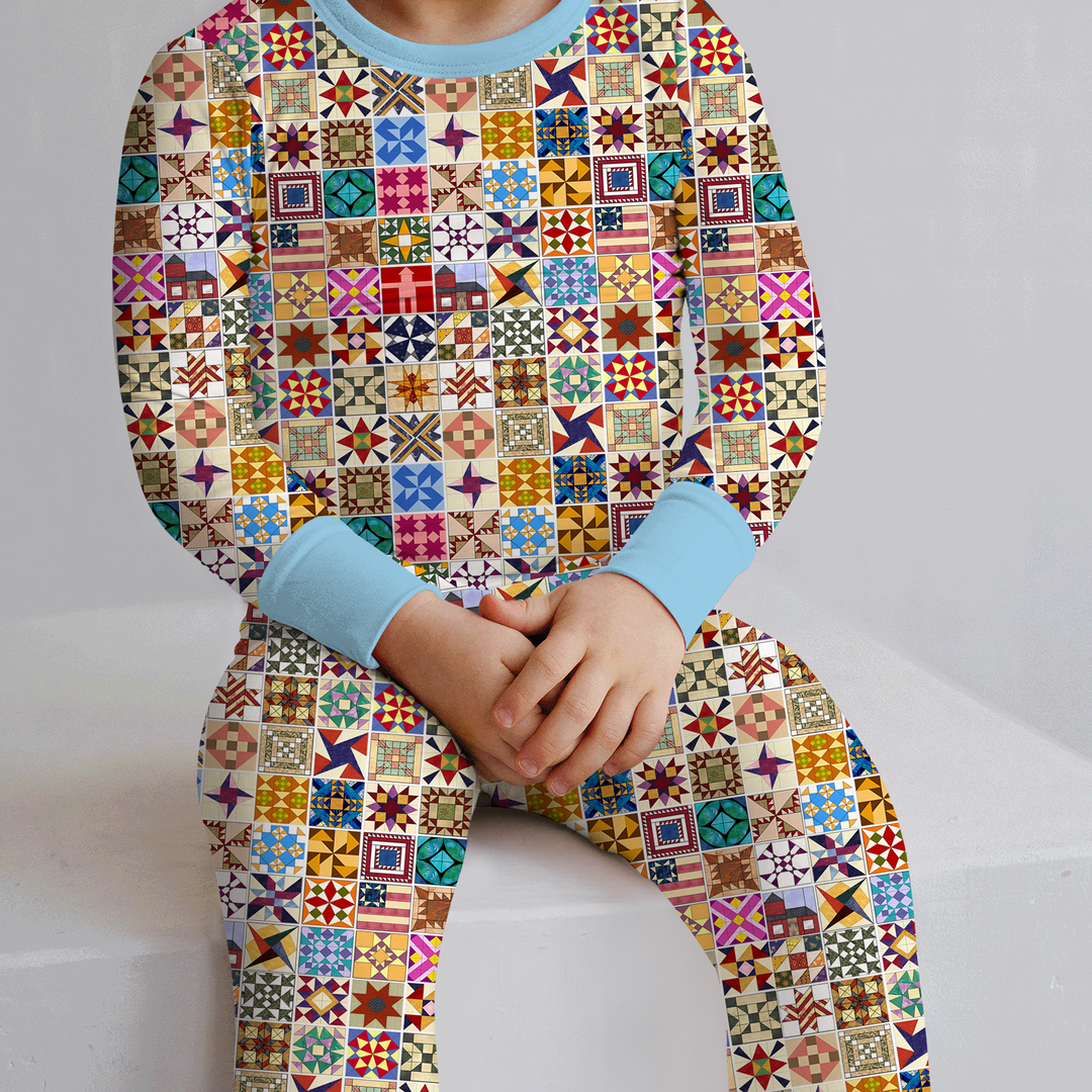 Heritage Quilt Two Piece Long Sleeve Pajama Set