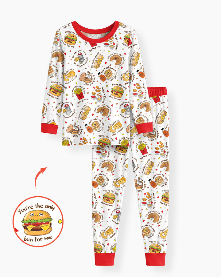 Food Puns Love Bamboo Two Piece Long Sleeve Pajama Set