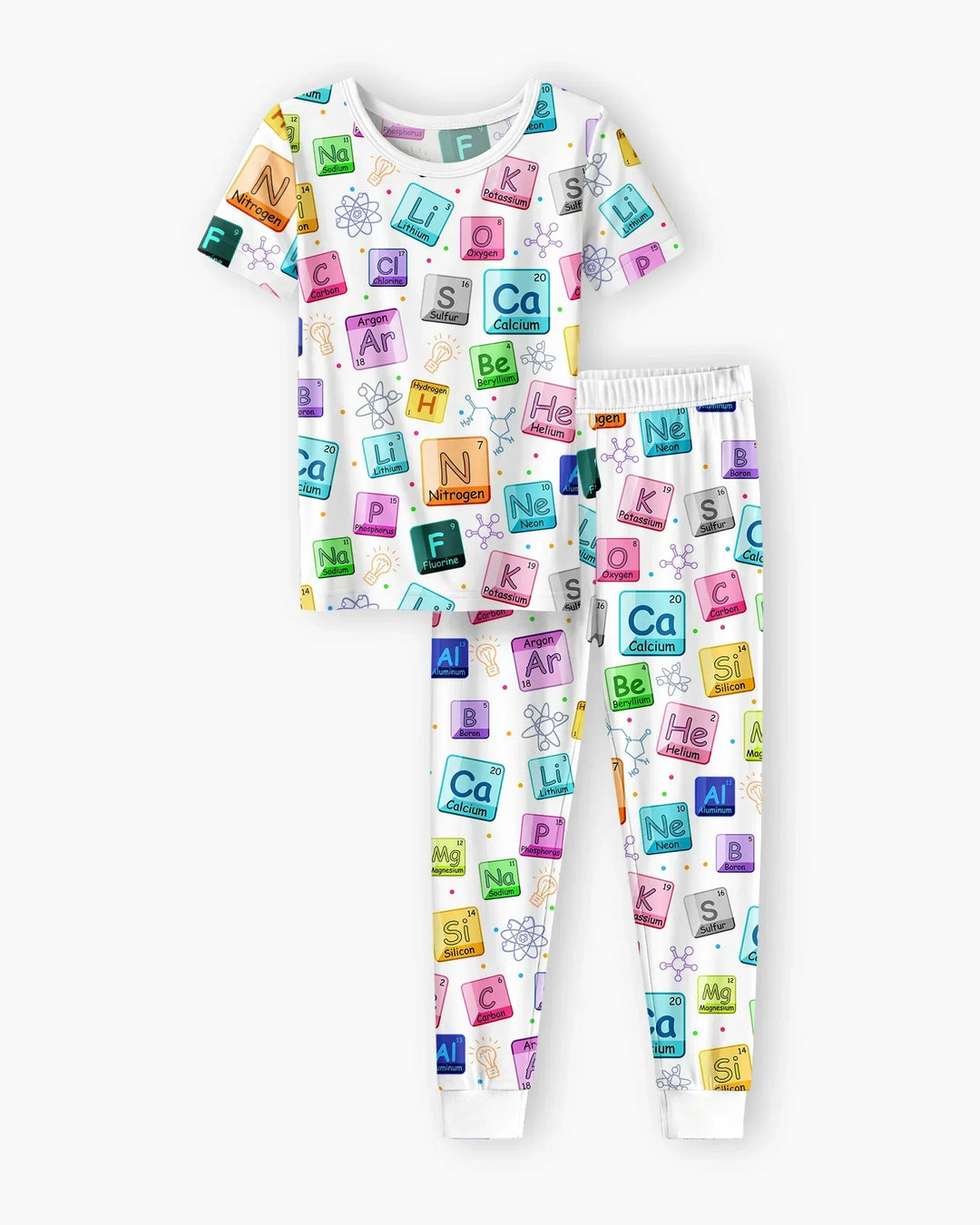 Conjunto de pijama de dos piezas de manga corta de bambú