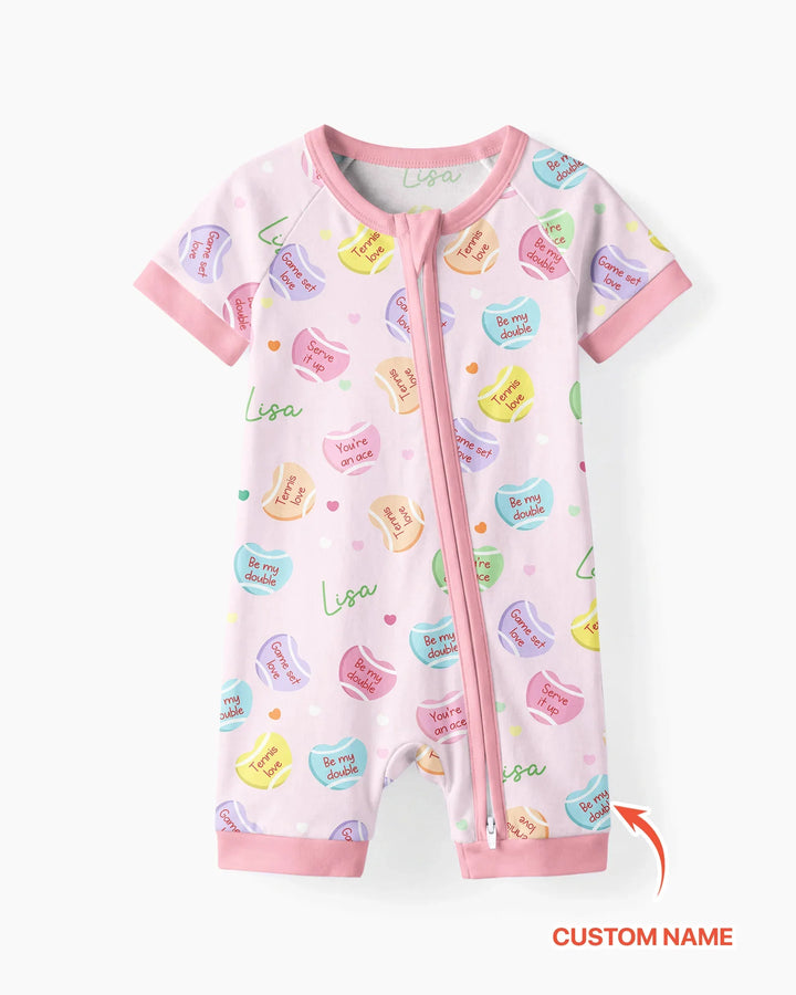 Plantilla PERSONALIZADA de Bambú Pijama Corto con Cremallera