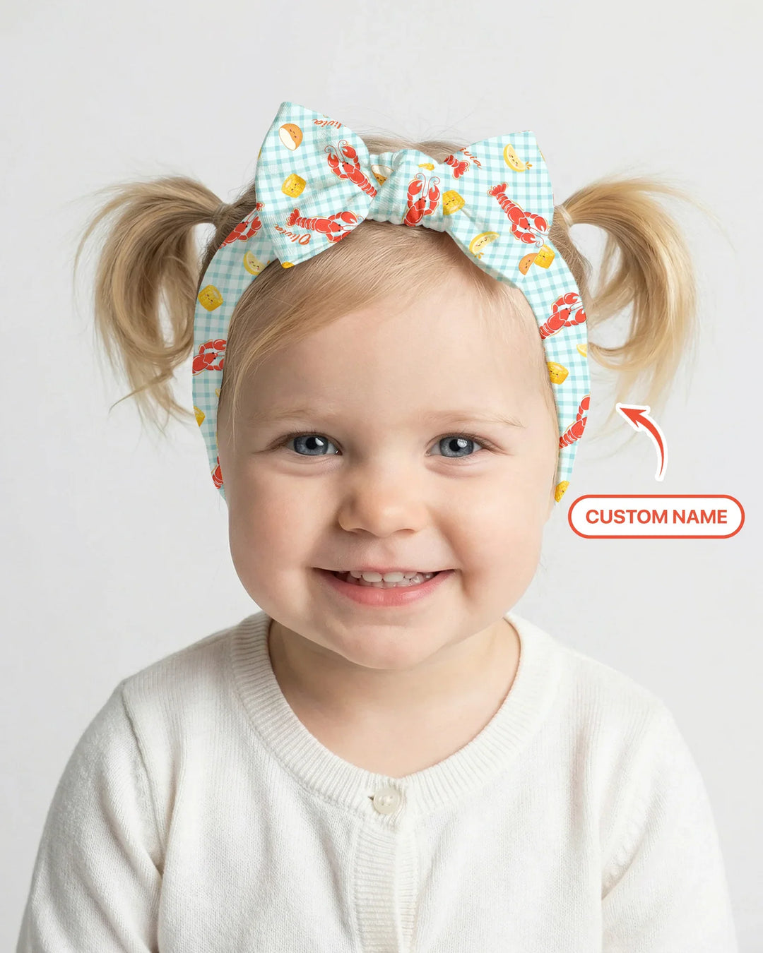 Diadema Preppy personalizada para la temporada de cangrejos