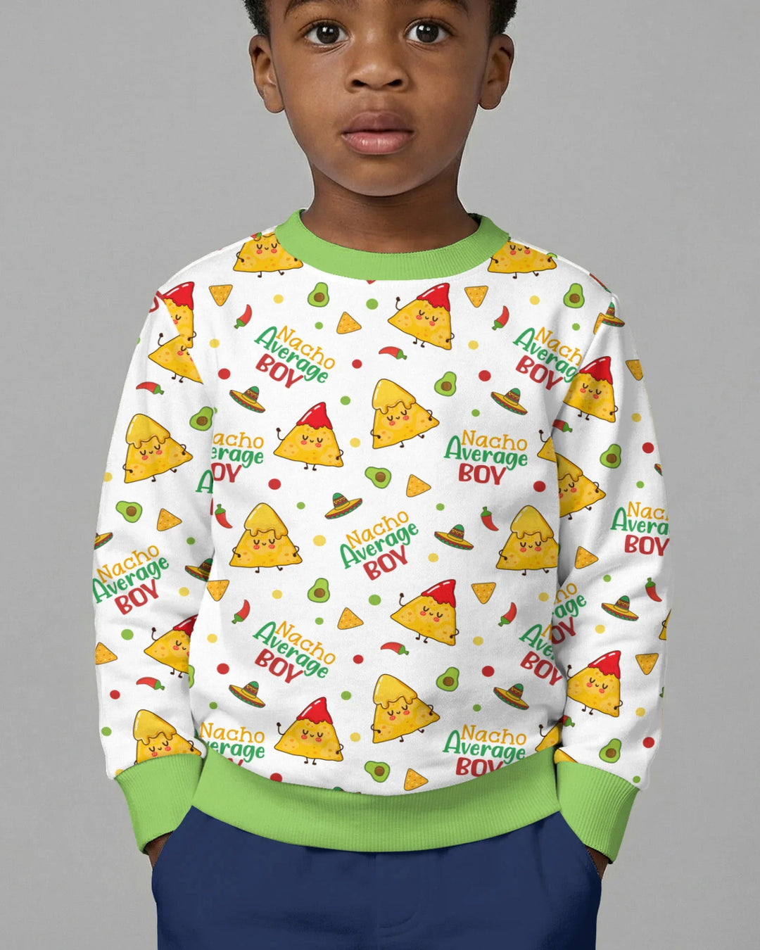 Sudadera de cuello redondo de bambú Lil Nacho Average Kid