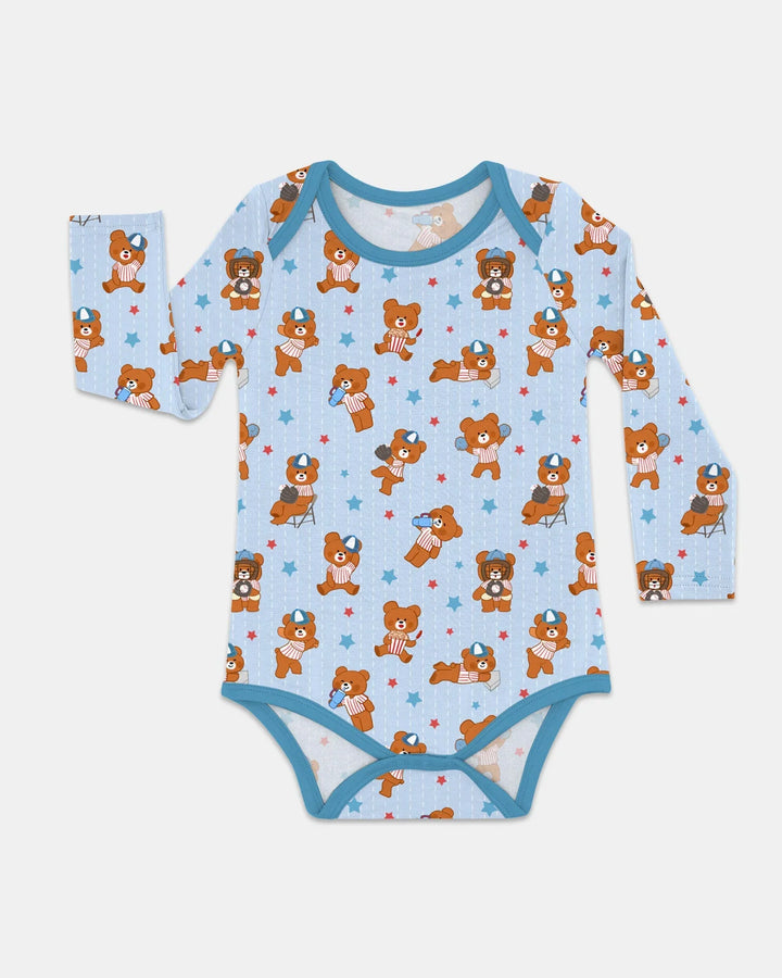 Born To Play Baseball Bamboo Bodysuit