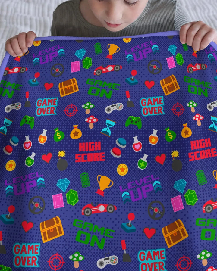 Gamer Mode On Family Matching Bamboo Blanket