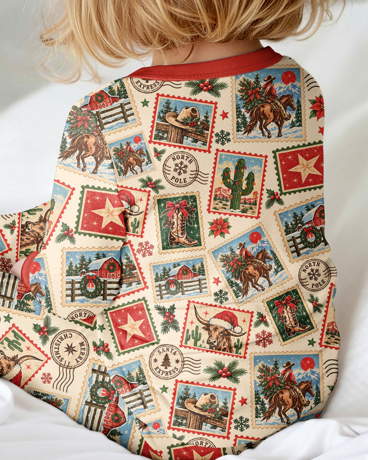 Western Christmas Stamps Bamboo Convertible Zippy