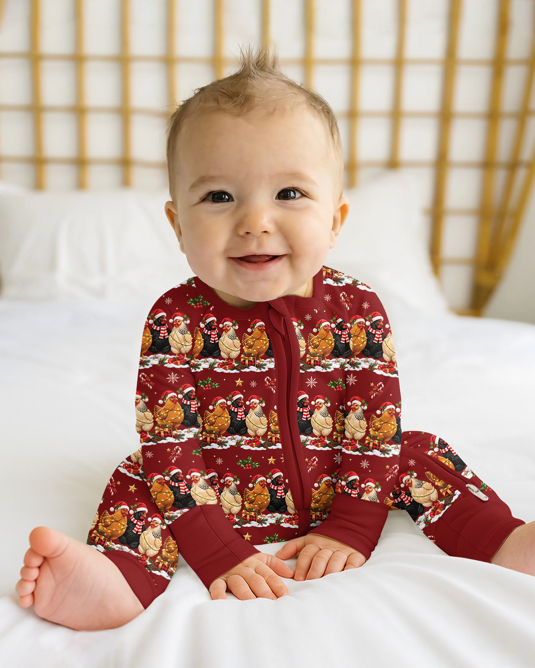 Farm Chicken Christmas Bamboo Convertible Zippy