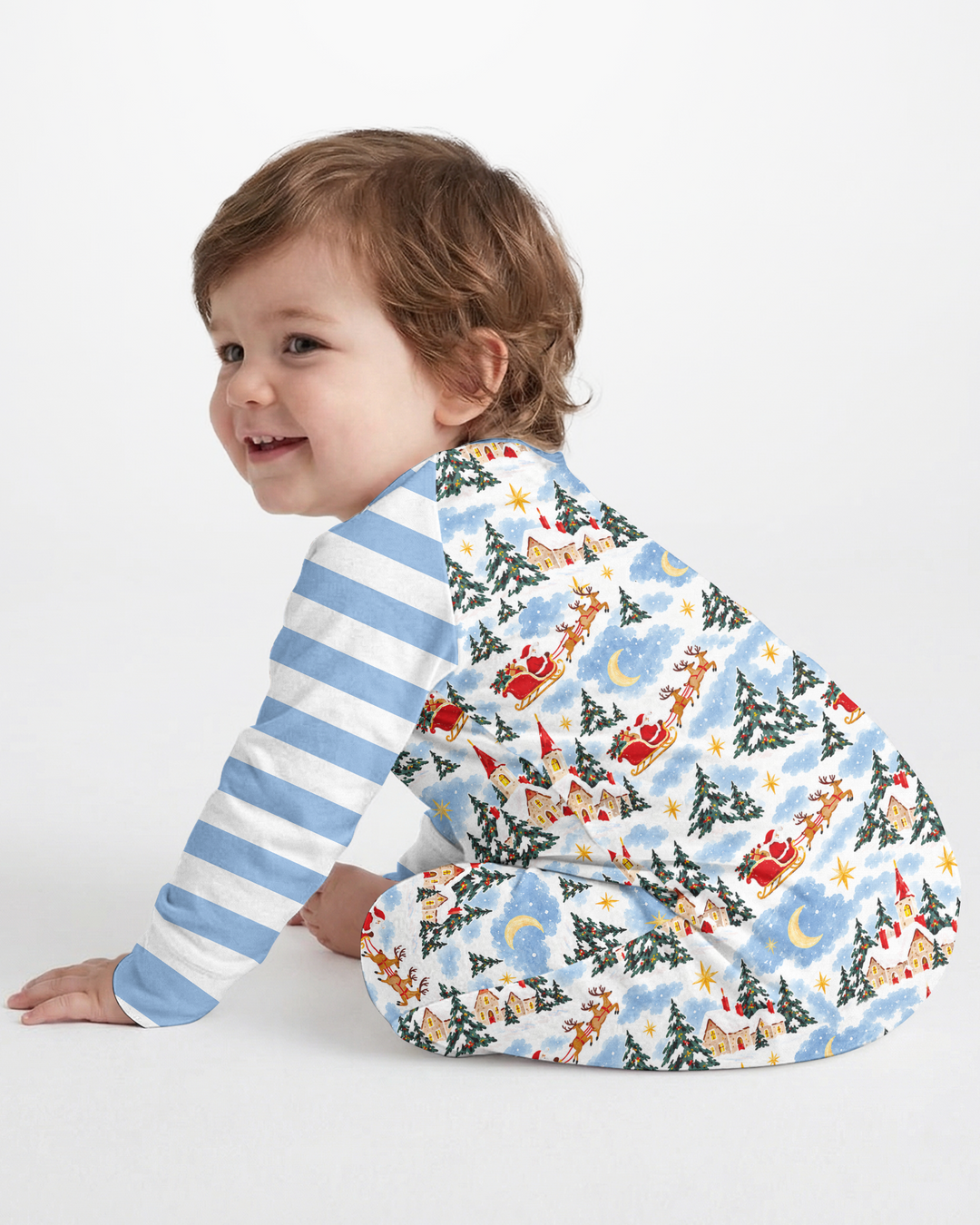 Whimsical Santa's Winter Village Bamboo Convertible Zippy