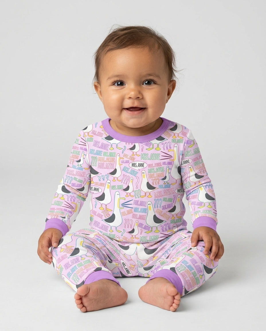 Conjunto de pijama de dos piezas de bambú con mangas largas, plantilla PERSONALIZADA