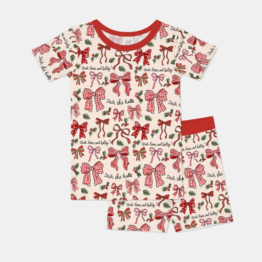 Zweiteiliges Pyjama-Set mit kurzen Ärmeln und Shorts im Sommer-Design