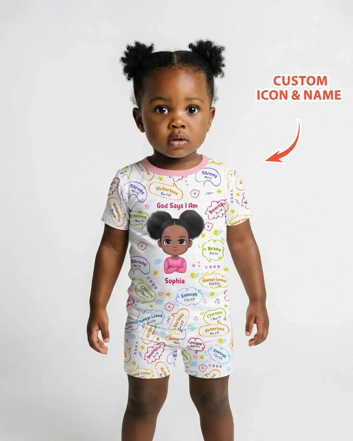 Zweiteiliges Pyjama-Set mit kurzen Ärmeln und Shorts im Sommer-Design