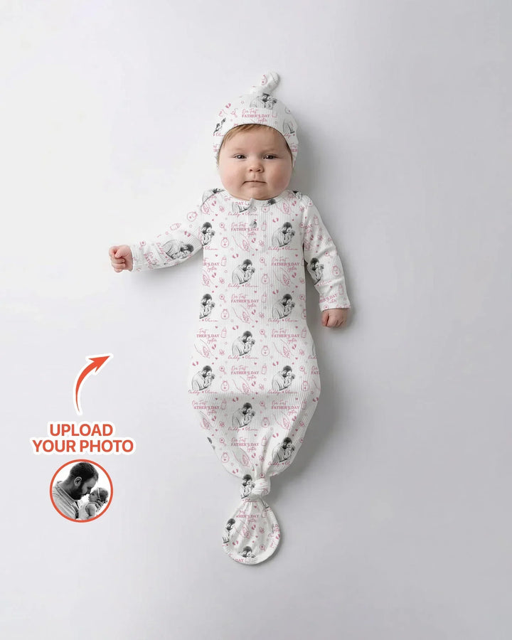 Custom Photo Our First Father's Day Together Bamboo Knot Gown