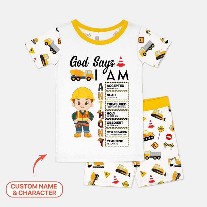 Zweiteiliges Pyjama-Set mit kurzen Ärmeln und Shorts im Sommer-Design