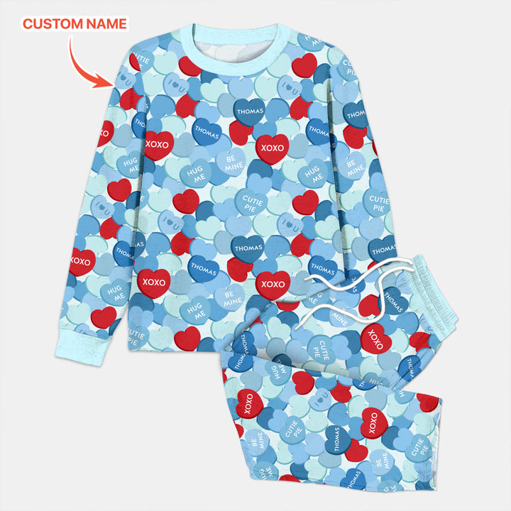 Valentine Candy Crush Family Matching Men's Pajama Set