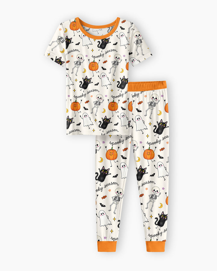 Conjunto de pijama de dos piezas de manga corta de bambú