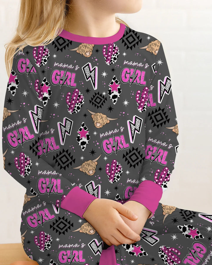 Western Mama & Me Matching  Bamboo Two Piece Long Sleeve Pajama Set