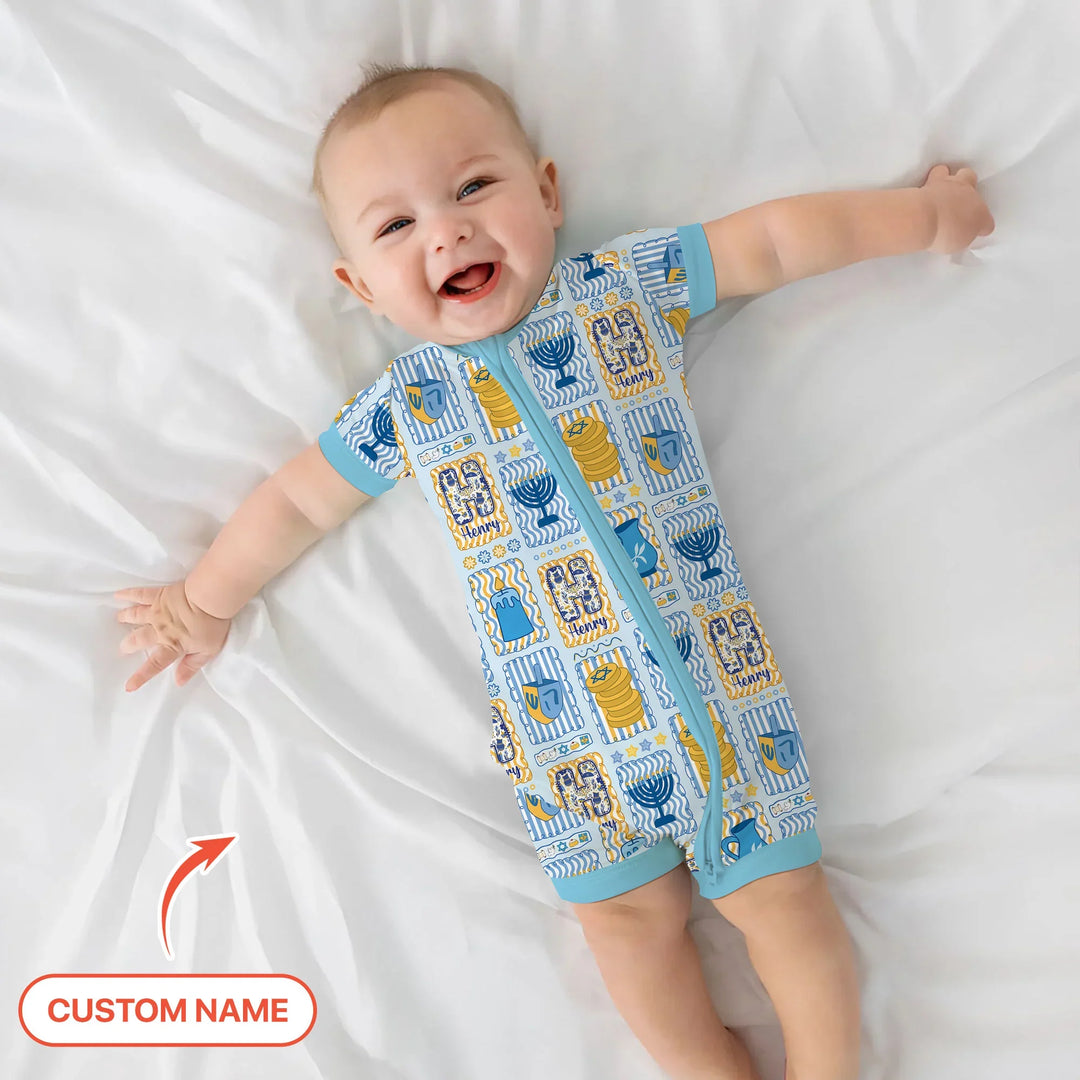 Custom Name Hanukkah Wonderland Shorty Zippy