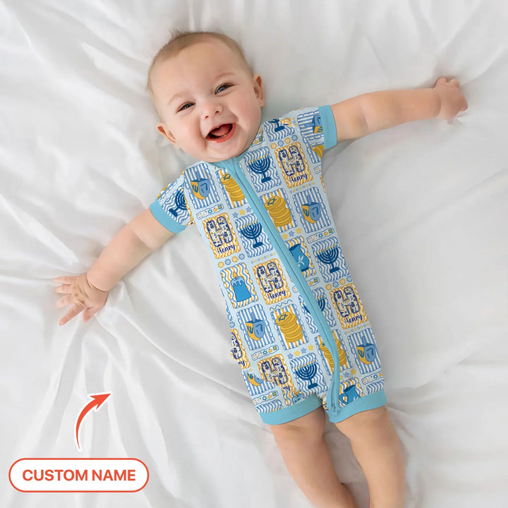 Custom Name Hanukkah Wonderland Shorty Zippy