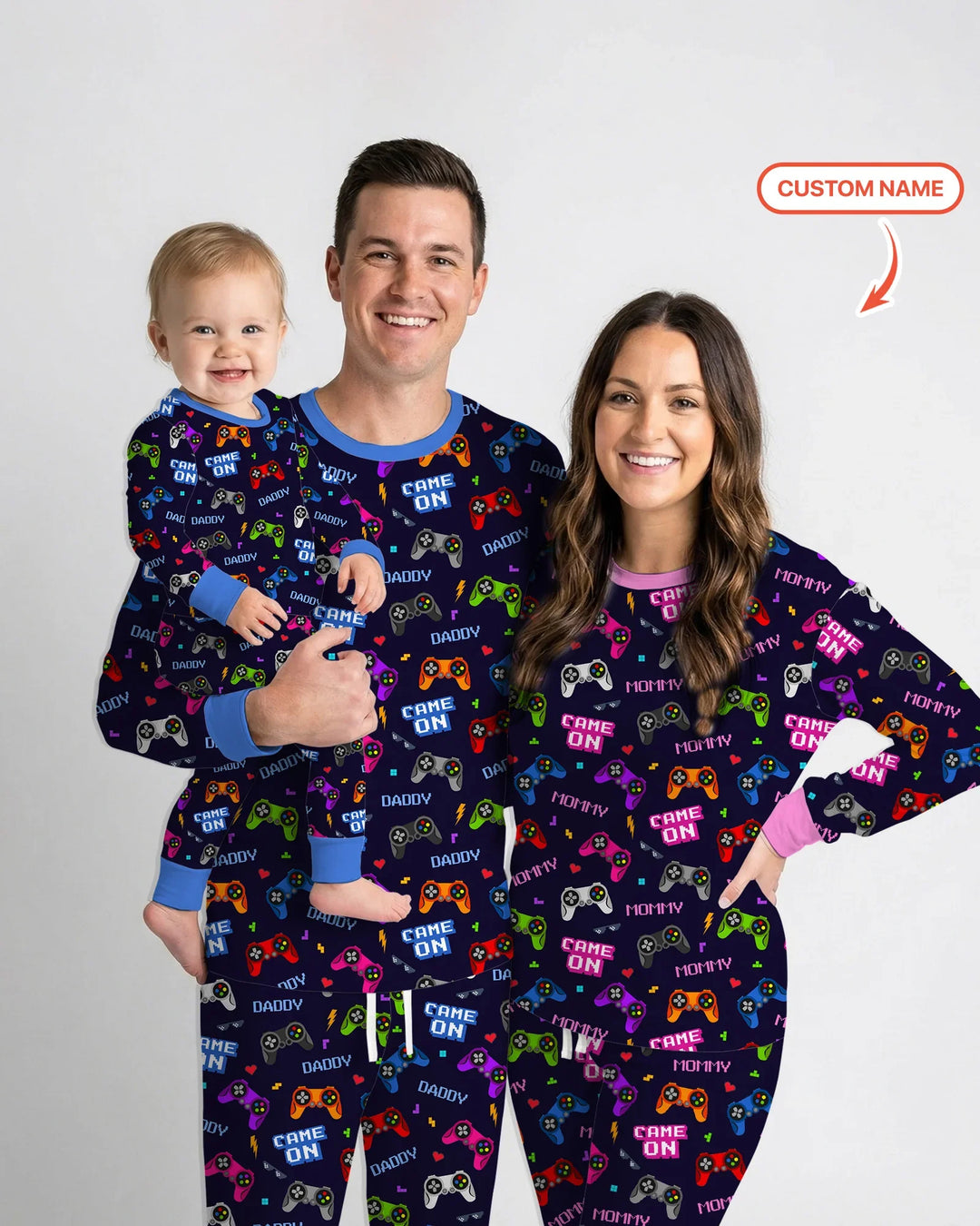 Custom Name Game On Family Matching Bamboo Women Pajama Set