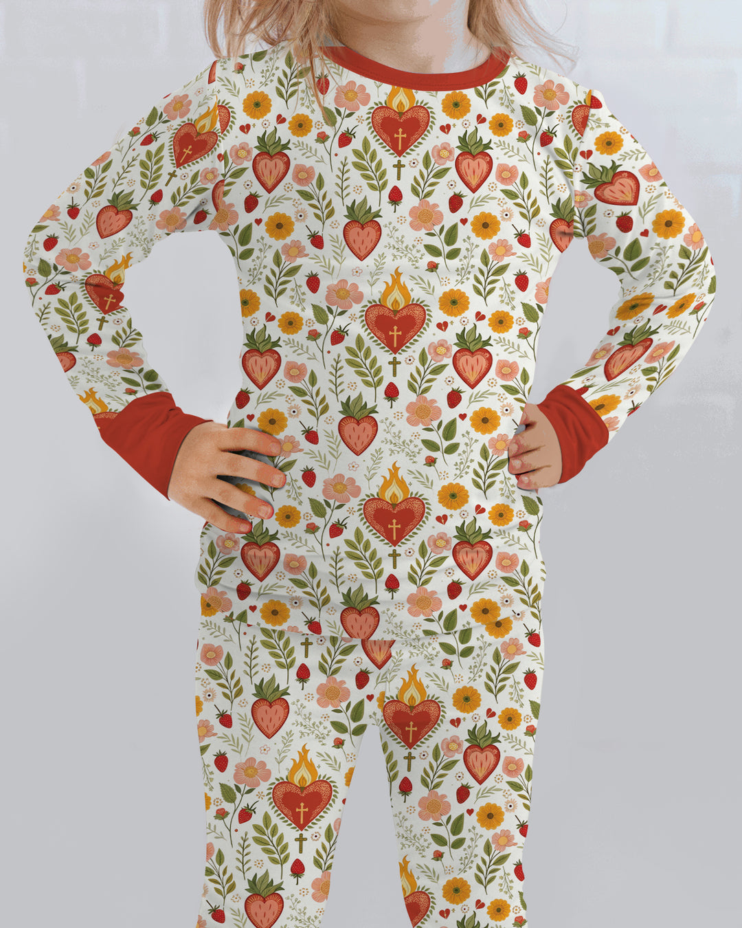 Sacred Blooms Bamboo Two Piece Long Sleeve Pajama Set