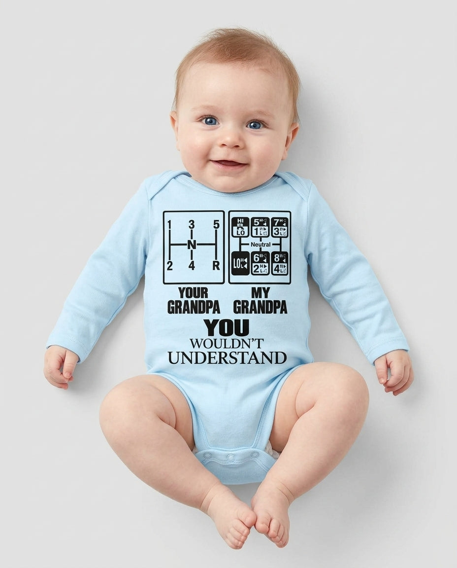 Grandpa Knows The Gears Bamboo Bodysuit