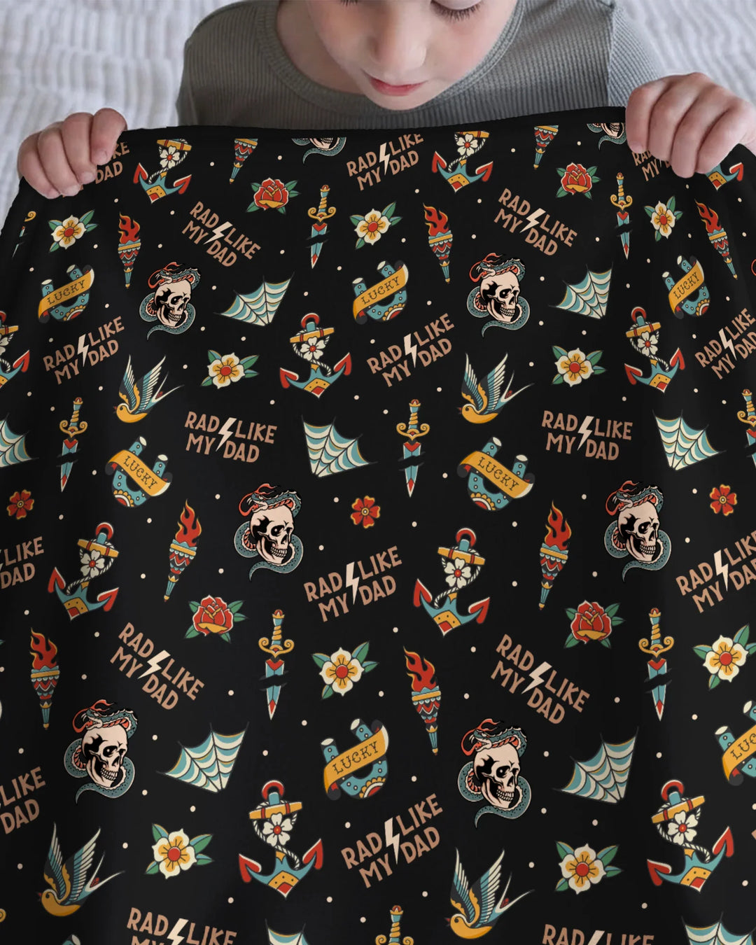 Rad Dad Society Daddy & Me Matching Bamboo Blanket
