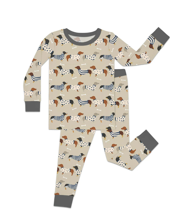 Cute Wieners Two Piece Long Sleeve Pajama Set