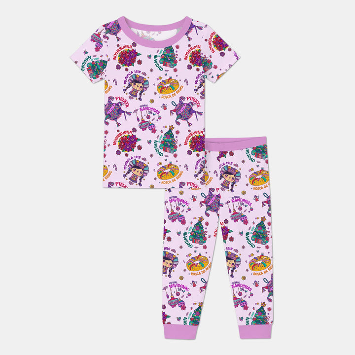 Dulce Navidad Two Piece Short Sleeve Pajama Set